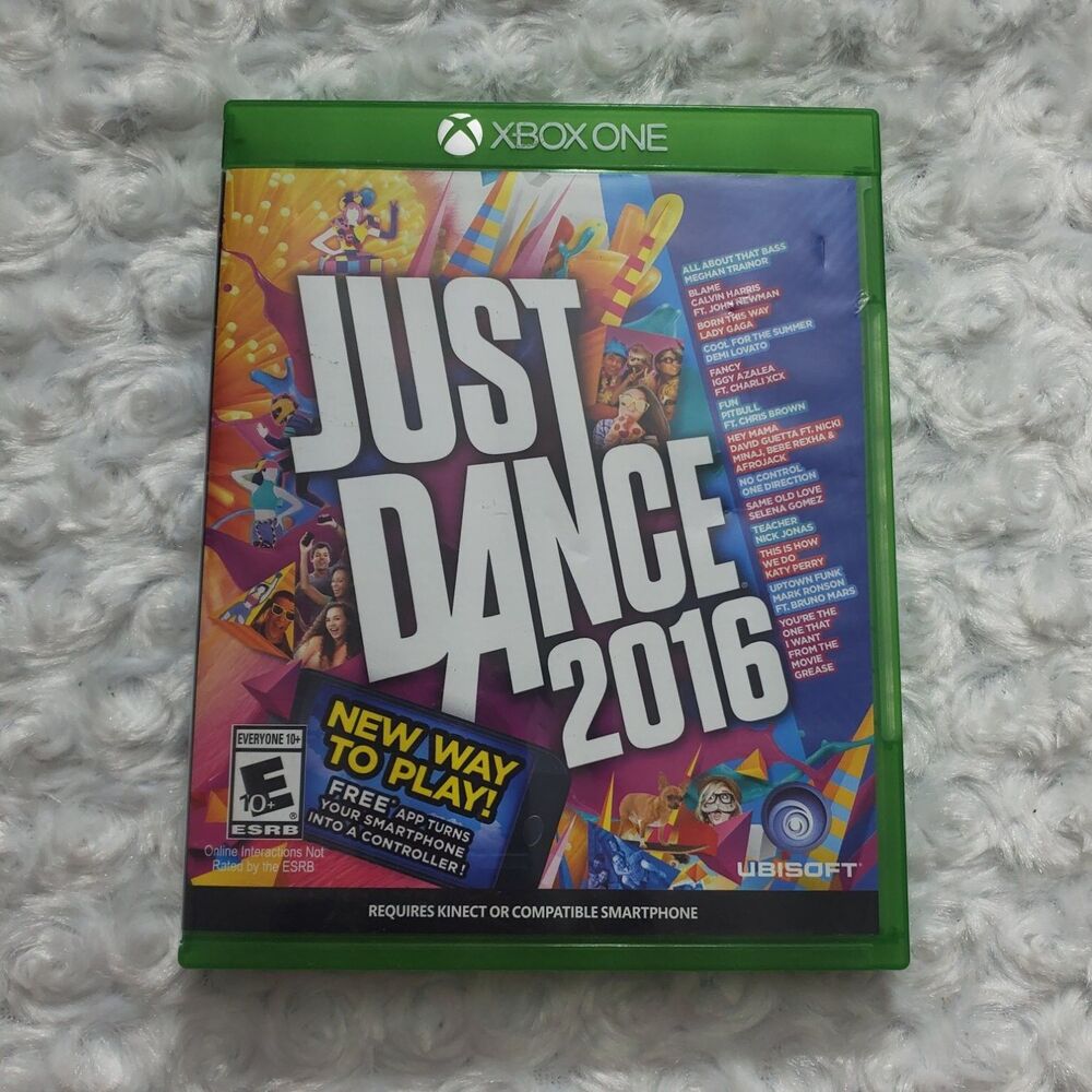 Just Dance 2016 Microsoft Xbox One Game Disc Case Insert Ubisoft CIB green